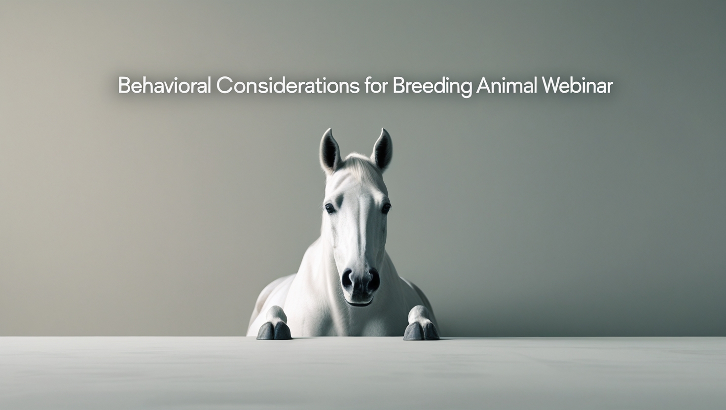 Behavioral Considerations for Breeding Animals Webinar